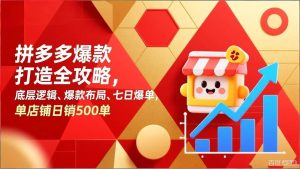 拼多多爆款打造全攻略，底层逻辑、爆款布局、七日爆单，单店铺日销500单 – 战狼项目网_分享创业资讯_最新网络项目资源-生财有道
