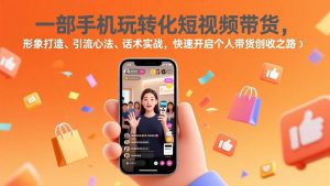一部手机玩转化短视频带货，形象打造、引流心法、话术实战，快速开启个人带货创收之路 – 战狼项目网_分享创业资讯_最新网络项目资源-生财有道