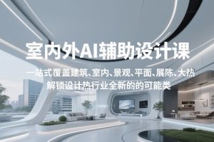 室内外AI设计课，一站式覆盖建筑、室内、景观、平面、展陈五大热门品类，解锁设计行业的全新可能 – 战狼项目网_分享创业资讯_最新网络项目资源-生财有道