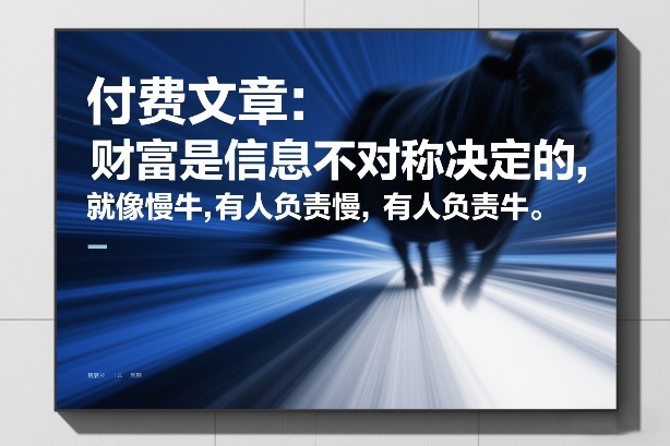 付费文章：财富是信息不对称决定的，就像慢牛，有人负责慢，有人负责牛 – 战狼项目网_分享创业资讯_最新网络项目资源-生财有道