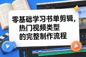 零基础学习书单剪辑，热门视频类型的完整制作流程（更新2026） – 战狼项目网_分享创业资讯_最新网络项目资源-生财有道
